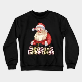 Santa Claus Season's Greetings Vintage Crewneck Sweatshirt